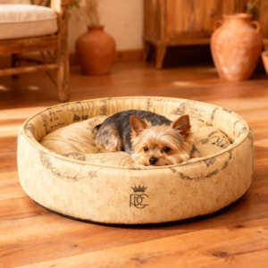 Cama Pet Redonda Tricoline 52x15x52cm Marrom