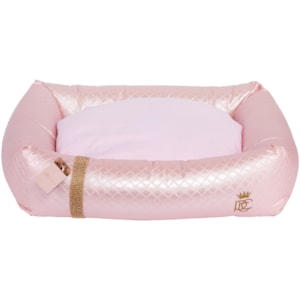 Cama Pet Retangular em Courano Tamanho G 66x17x57cm Rosa