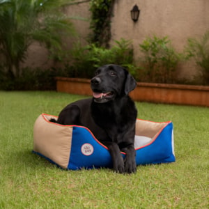 Cama Pet Sport Net Bege e Azul G 72x60cm