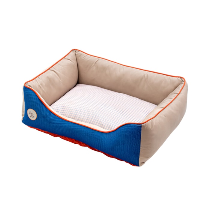 Cama Pet Sport Net Bege e Azul P 55x42cm - Madel Home