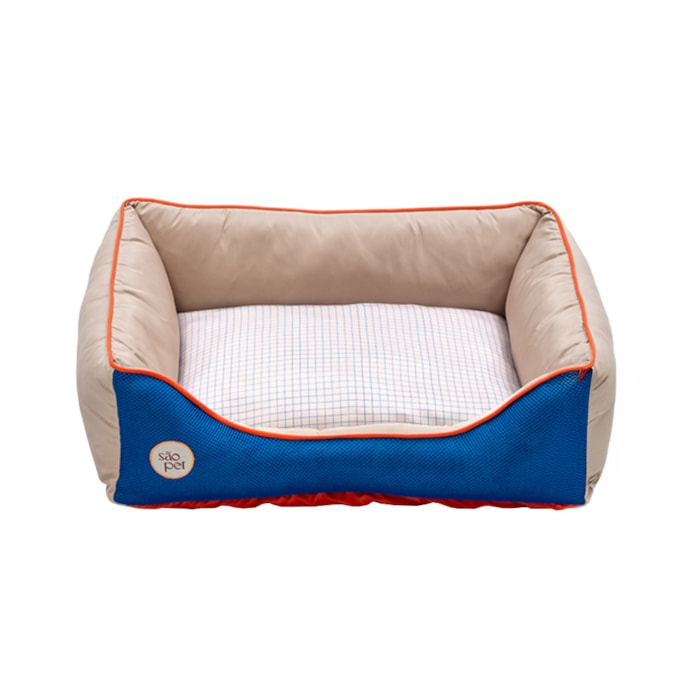 Cama Pet Sport Net Bege e Azul P 55x42cm - Madel Home