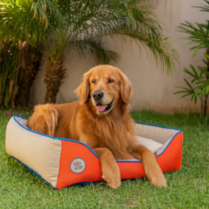 Cama Pet Sport Net Bege e Laranja G 72x60cm
