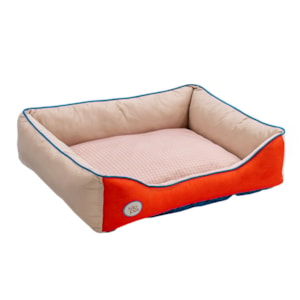 Cama Pet Sport Net Bege e Laranja G 72x60cm