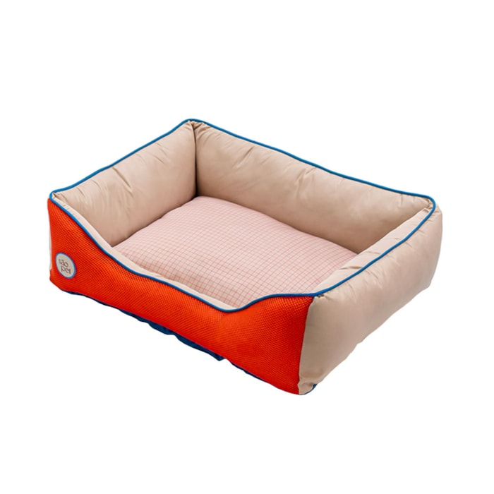 Cama Pet Sport Net Bege e Laranja P 55x42cm - Madel Home