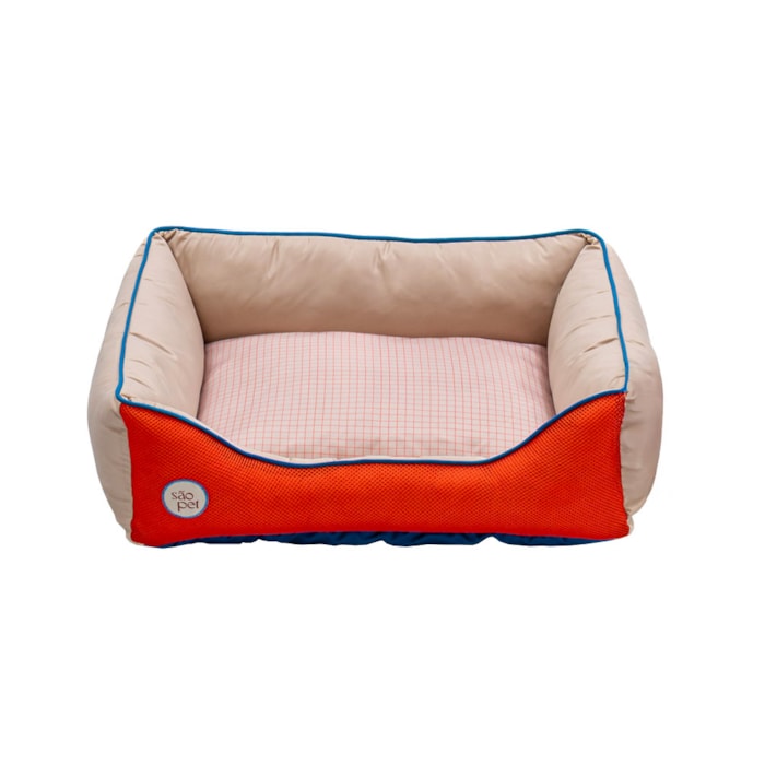 Cama Pet Sport Net Bege e Laranja P 55x42cm - Madel Home