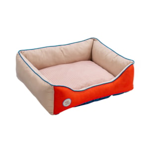 Cama Pet Sport Net Bege e Laranja P 55x42cm