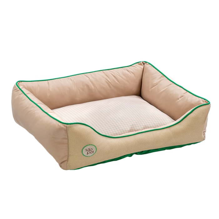 Cama Pet Sport Net Bege e Verde G 72x60cm - Madel Home