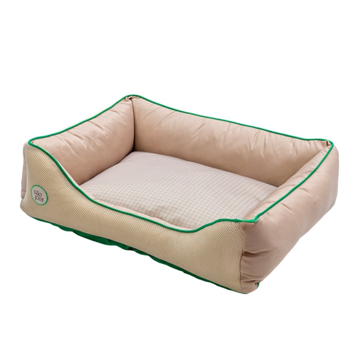 Cama Pet Sport Net Bege e Verde G 72x60cm - Madel Home