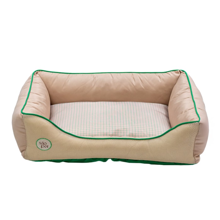 Cama Pet Sport Net Bege e Verde G 72x60cm - Madel Home