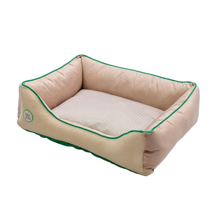 Cama Pet Sport Net Bege e Verde M 67x55cm - Madel Home