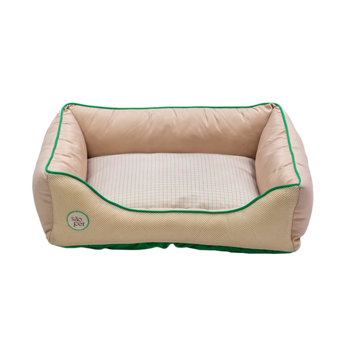 Cama Pet Sport Net Bege e Verde M 67x55cm - Madel Home