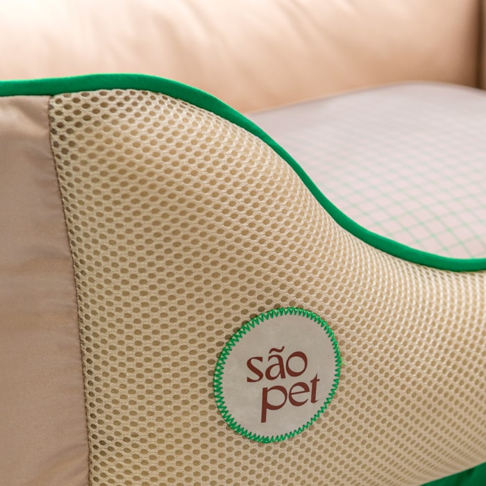Cama Pet Sport Net Bege e Verde P 55x42cm - Madel Home