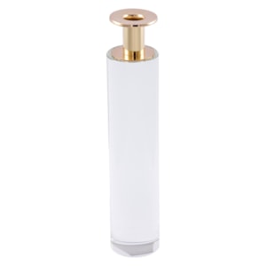Castiçal de Cristal e Metal Transparente - 30cm