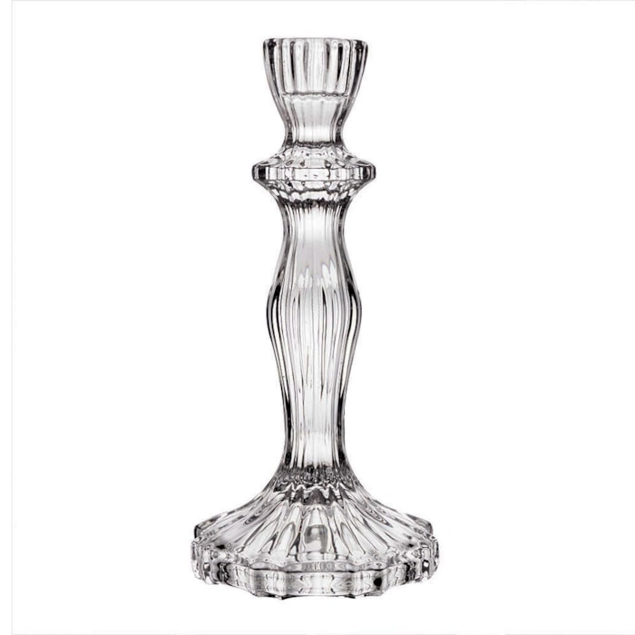 Castiçal de Vidro Athenas Wolff - 21cm - Madel Home