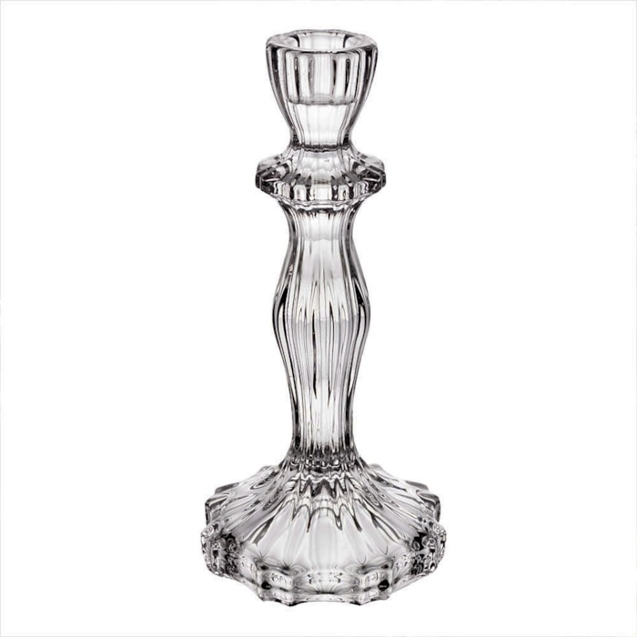 Castiçal de Vidro Athenas Wolff - 21cm - Madel Home