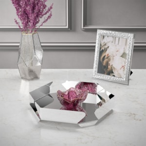 Centro de Mesa de Aço Inox Origami Wolff - 31cm