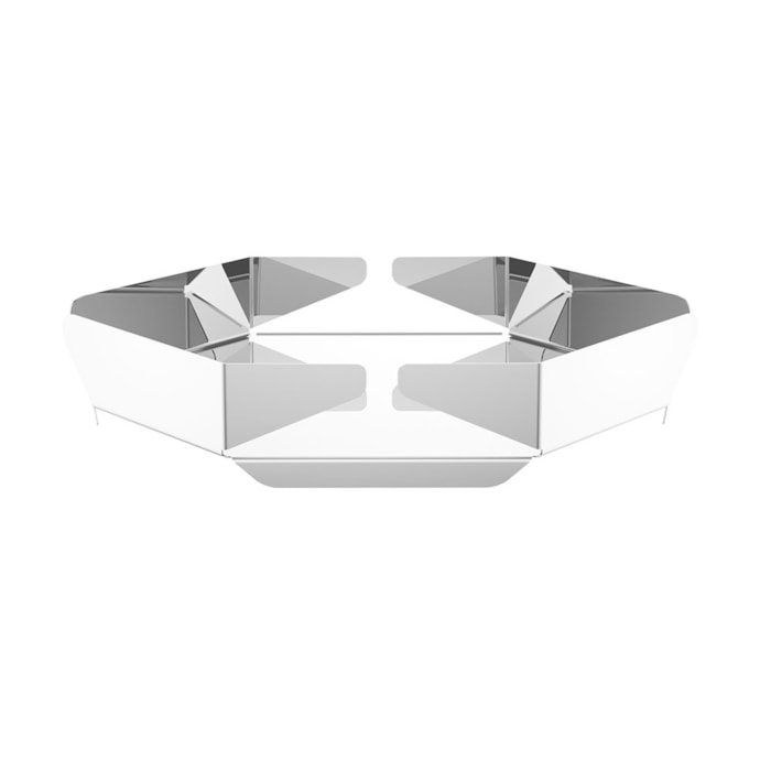 Centro de Mesa de Aço Inox Origami Wolff - 31cm - Madel Home