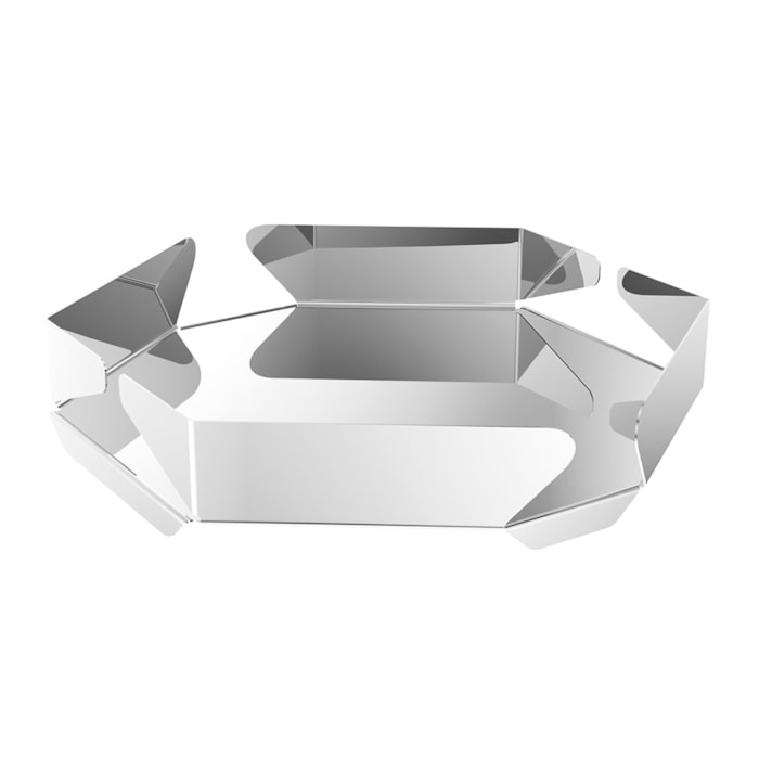 Centro de Mesa de Aço Inox Origami Wolff - 31cm - Madel Home