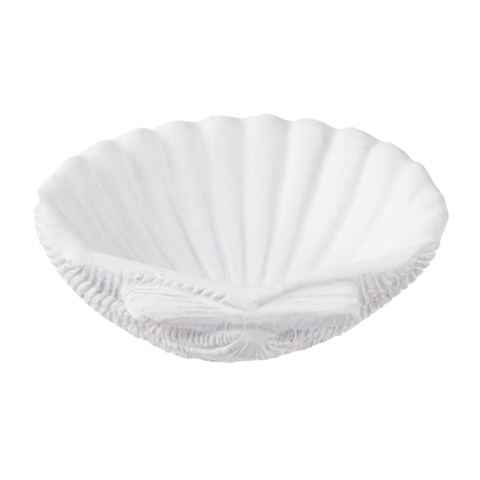 Centro de Mesa de Cimento Branco Concha - 15cm - Madel Home