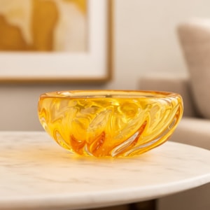 Centro de Mesa de Cristal Âmbar - 15cm