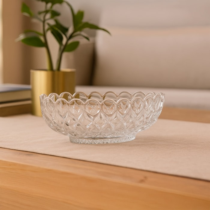 Centro de Mesa de Cristal Angel Wolff - 29cm - Madel Home