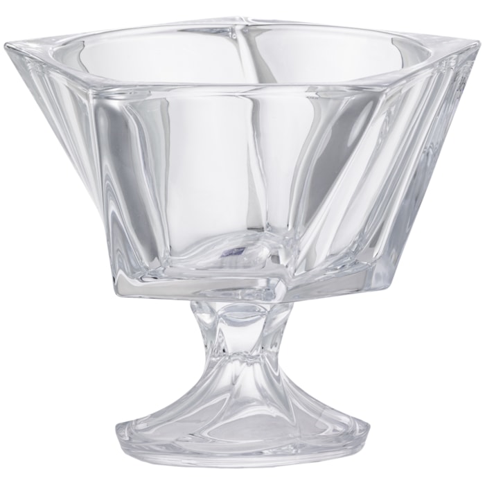 Centro de Mesa de Cristal Ecológico Incolor - 25,5cm - Madel Home