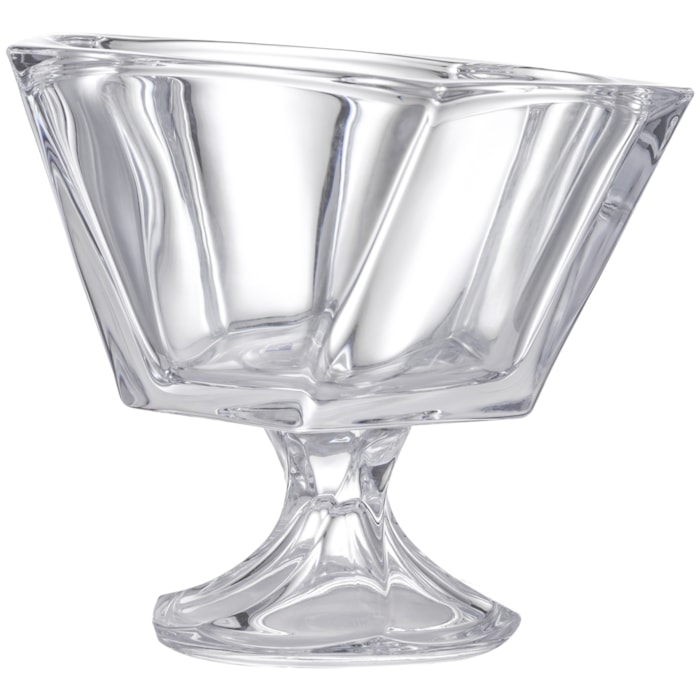 Centro de Mesa de Cristal Ecológico Incolor - 25,5cm - Madel Home