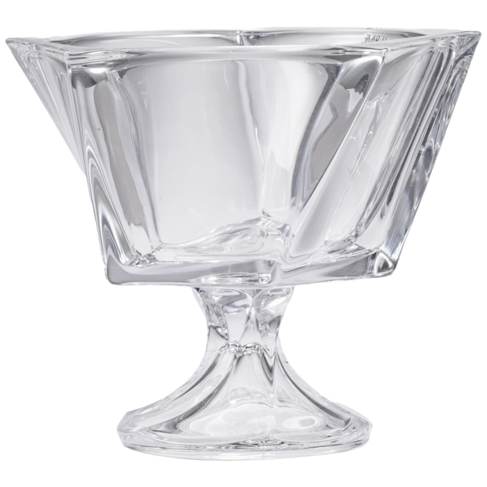 Centro de Mesa de Cristal Ecológico Incolor - 25,5cm - Madel Home