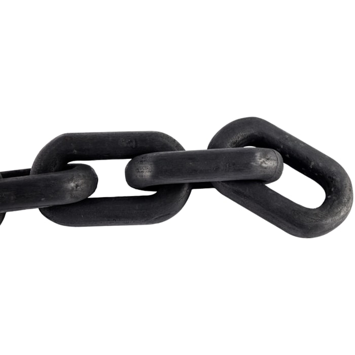 Centro de Mesa de Madeira Colar 7 Elos Preto - 70cm - Madel Home