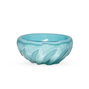 Centro de Mesa de Vidro Turquesa - 15cm