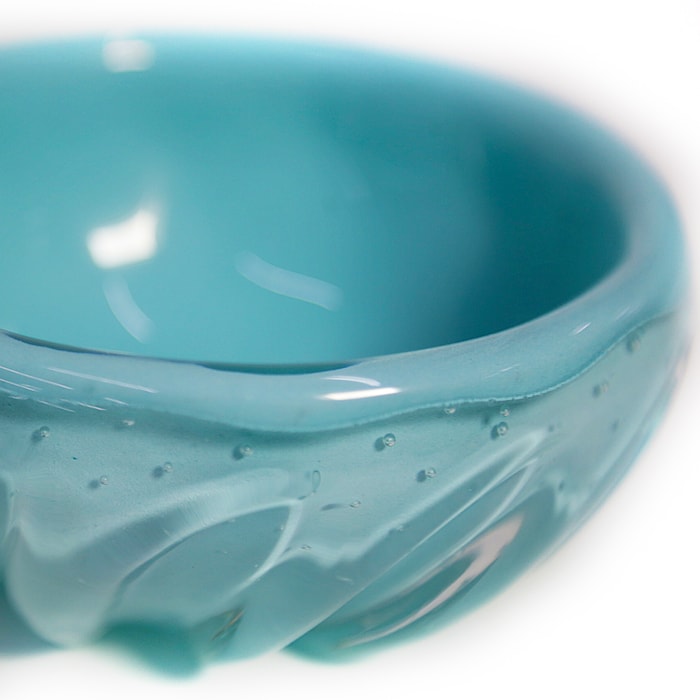 Centro de Mesa de Vidro Turquesa - 15cm - Madel Home