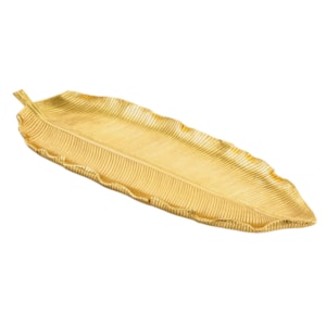 Centro de Mesa Folha de Polirresina Dourado - 48cm