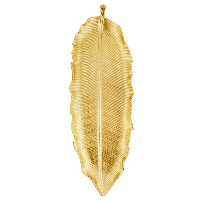 Centro de Mesa Folha de Polirresina Dourado - 48cm - Madel Home