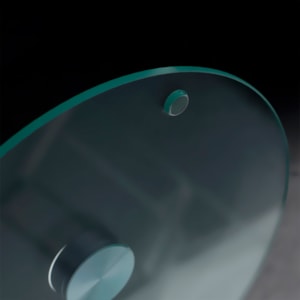 Centro de Mesa Giratório de Vidro D45 Preta - 45cm