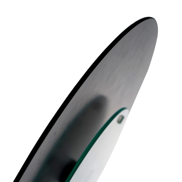 Centro de Mesa Giratório de Vidro D45 Preta - 45cm - Madel Home