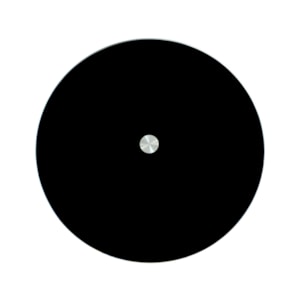 Centro de Mesa Giratório de Vidro D45 Preta - 45cm