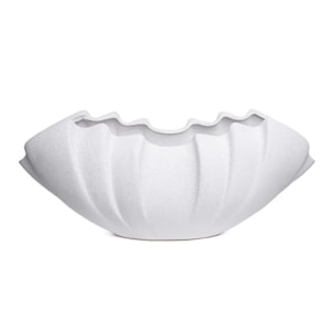 Centro de Mesa Onda de Cerâmica Branca - 48cm