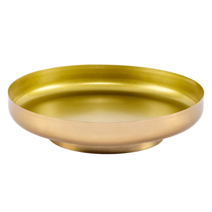 Centro de Mesa Redonda de Metal com Base - 34cm - Madel Home