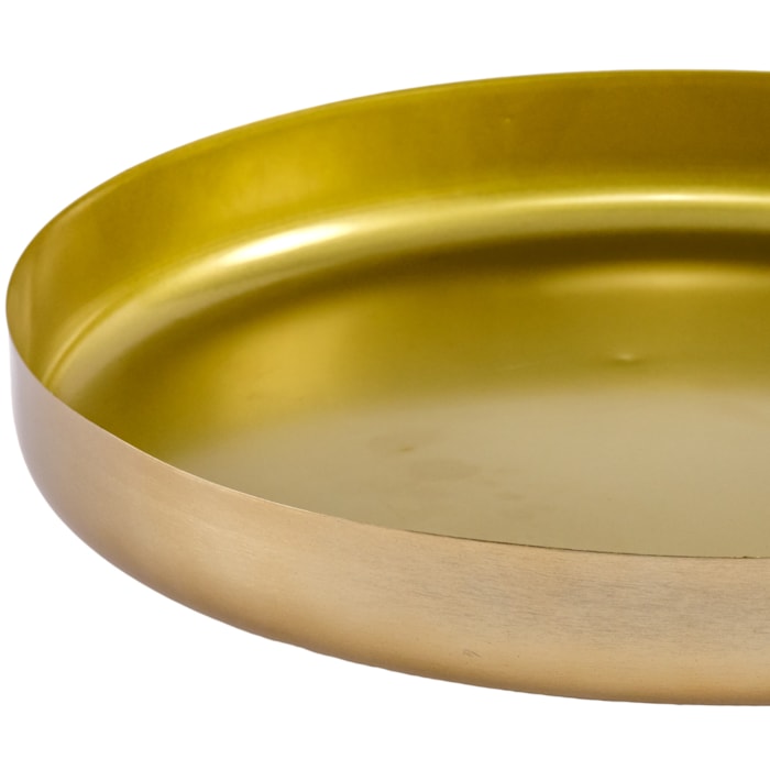 Centro de Mesa Redonda de Metal com Base - 40cm - Madel Home