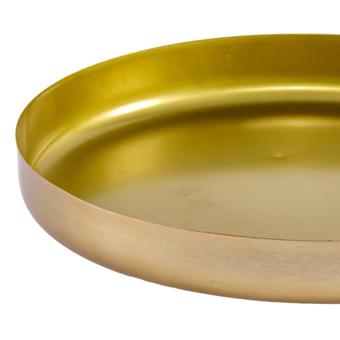 Centro de Mesa Redonda de Metal com Base - 40cm - Madel Home