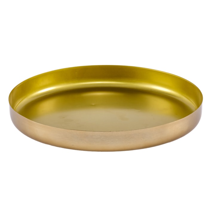 Centro de Mesa Redonda de Metal com Base - 40cm - Madel Home