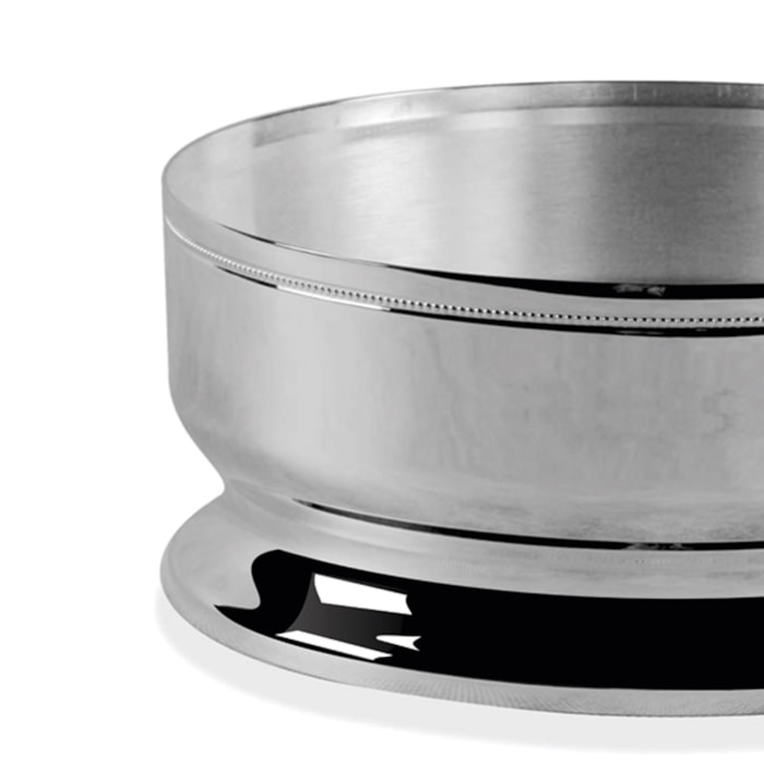 Centro de Mesa Silhouette Pérola Pequeno Níquel St. James - 24cm - Madel Home