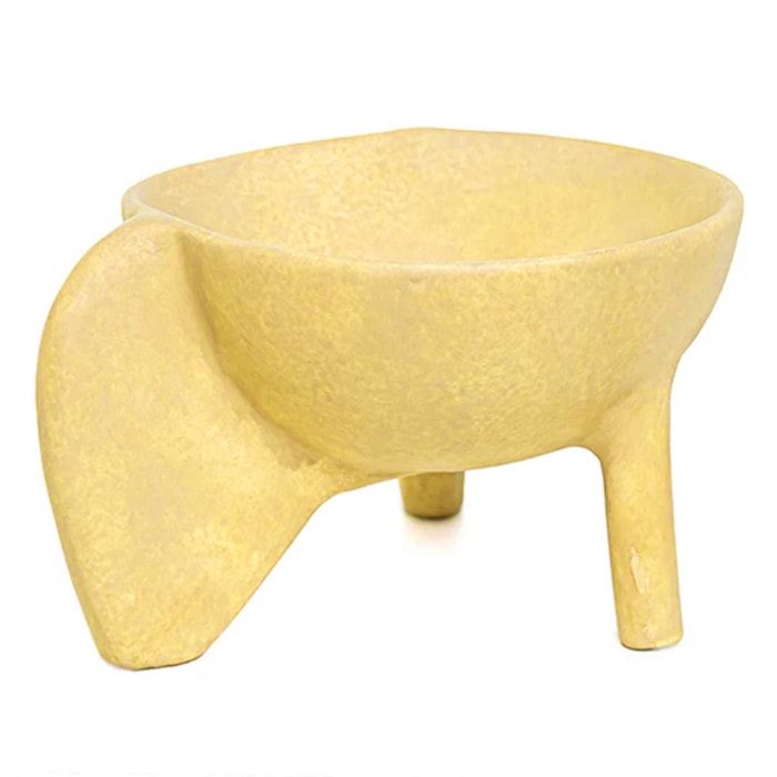 Centro de Mesa Solare em Cerâmica Bege - 19cm - Madel Home