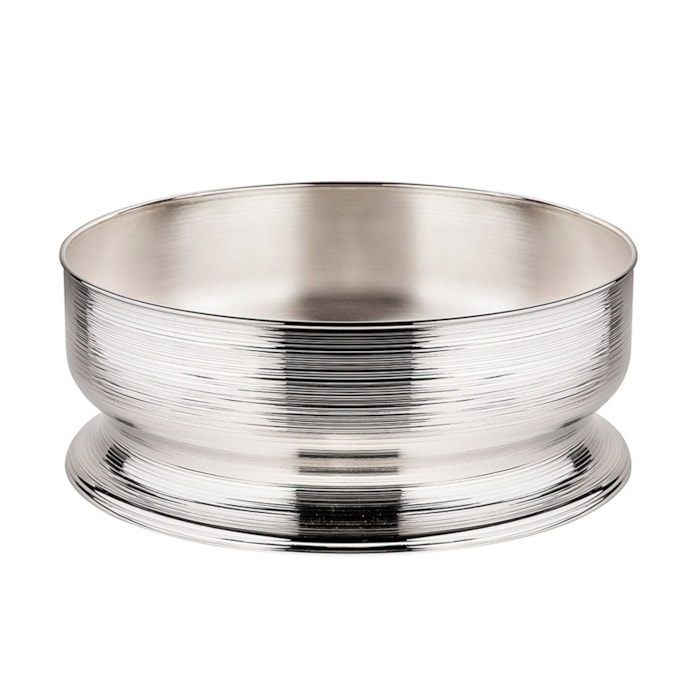 Centro de Mesa Spin Médio Prata St. James - 33cm - Madel Home