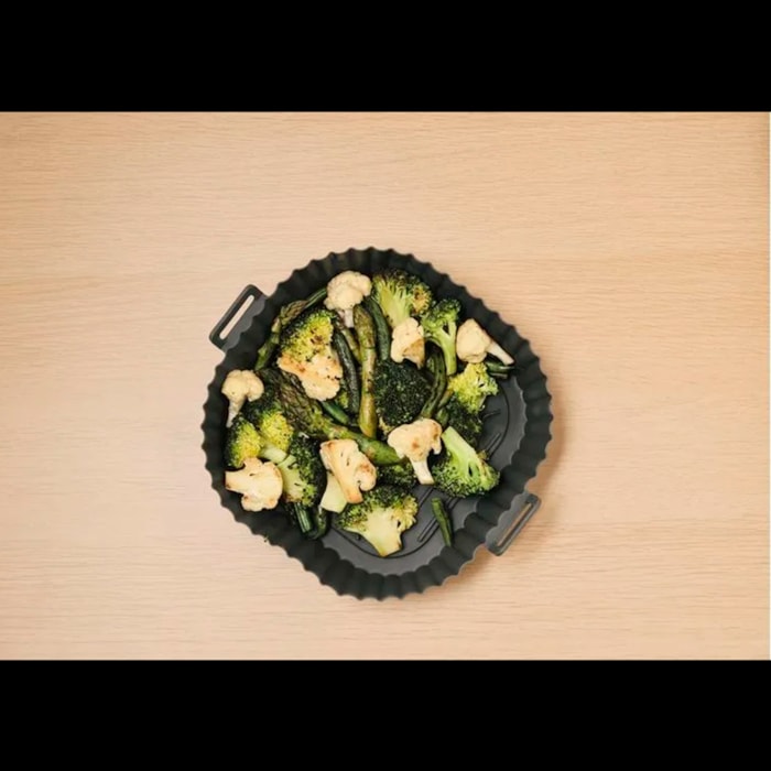 Cesta Air Fryer Quadrada 19,5x4,5cm Maxwell Williams Preto - Madel Home