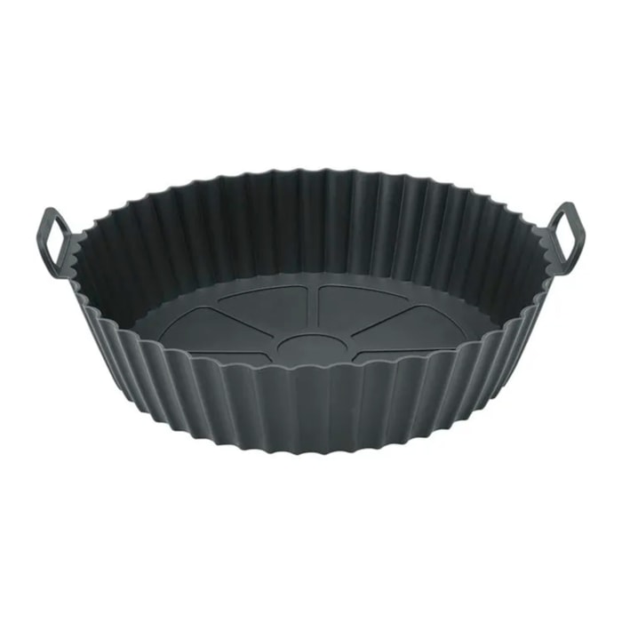Cesta Air Fryer Redonda Bakermaker 19,5x4,5cm Maxwell Williams Preto - Madel Home