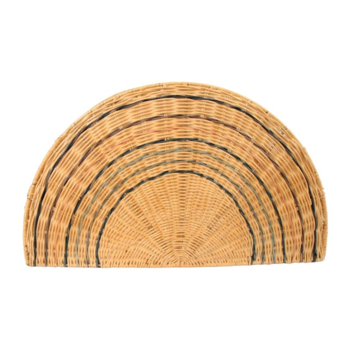 Cesto de Brinquedos de Rattan Arco-Íris - Madel Home