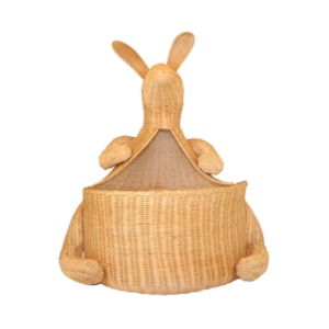 Cesto de Brinquedos de Rattan Canguru