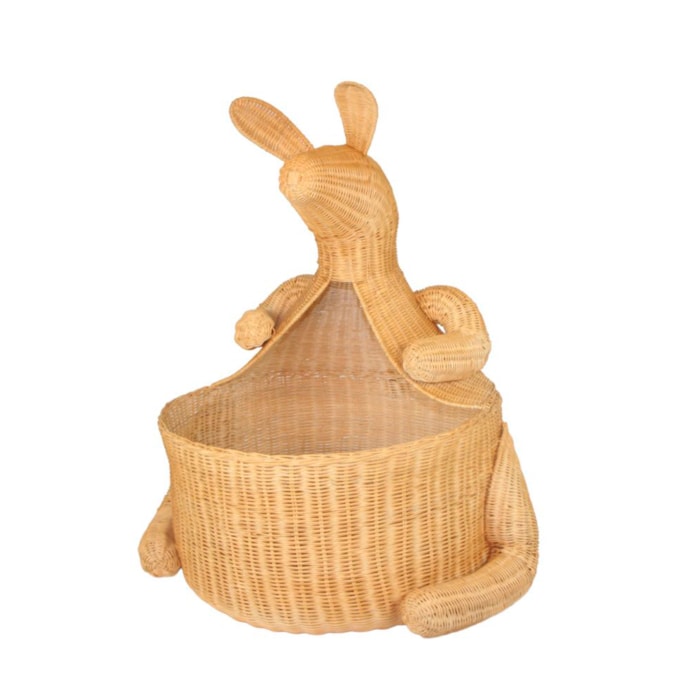 Cesto de Brinquedos de Rattan Canguru - Madel Home