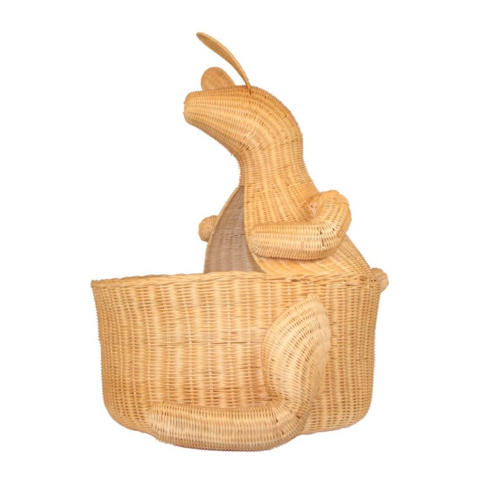 Cesto de Brinquedos de Rattan Canguru - Madel Home